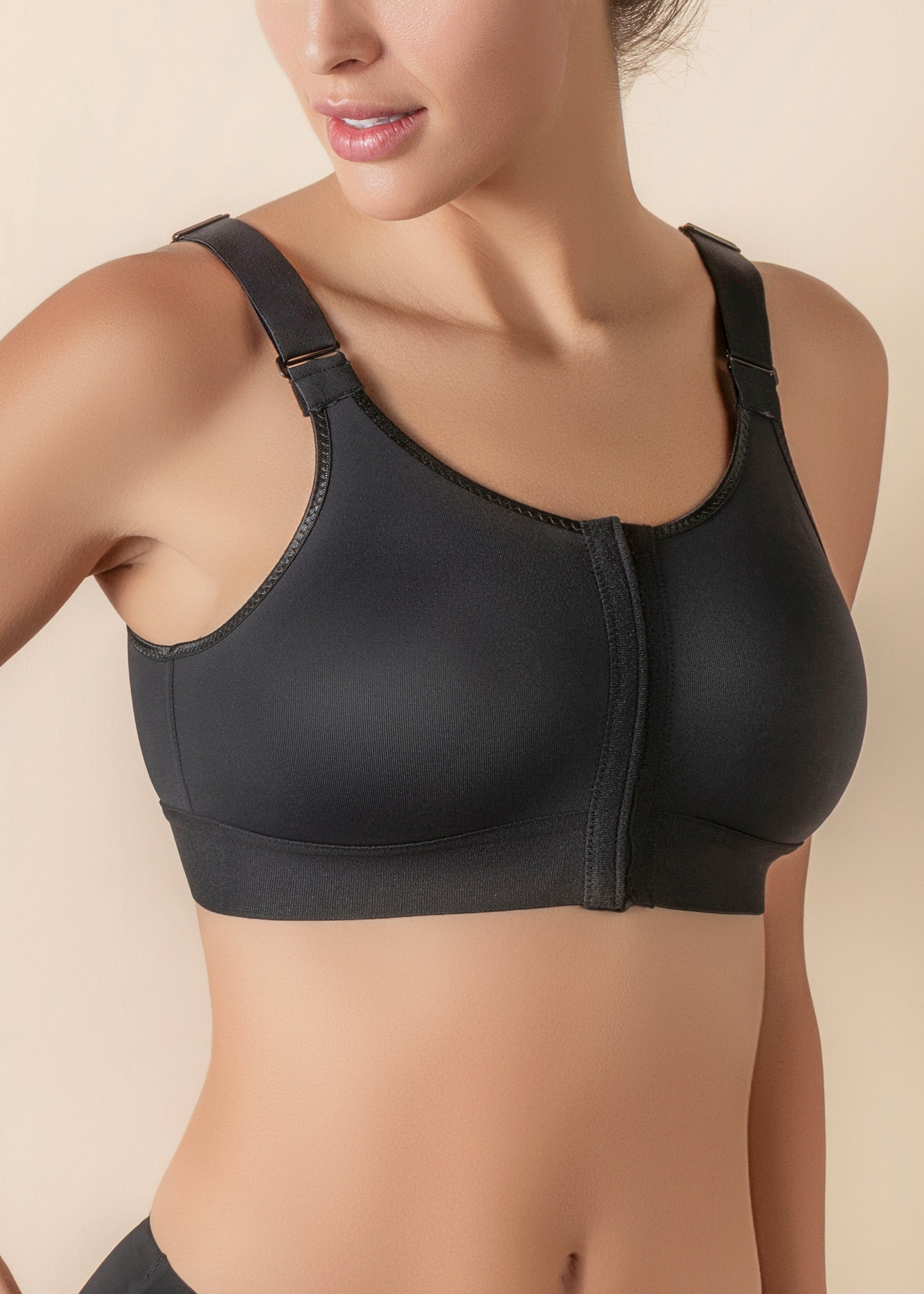 Soutien-gorge post-opératoire avec ouverture sur le devant